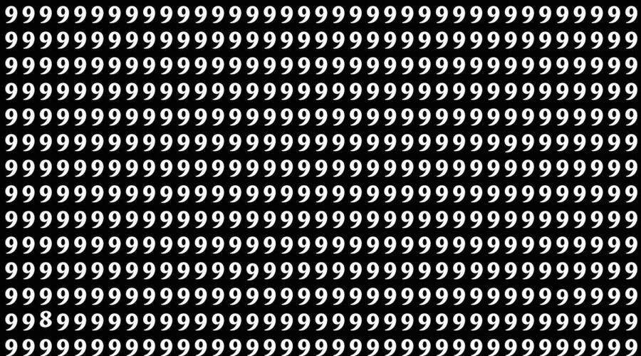 Observation Find it Out: Within 6 Seconds Spot The Number 8 among 9