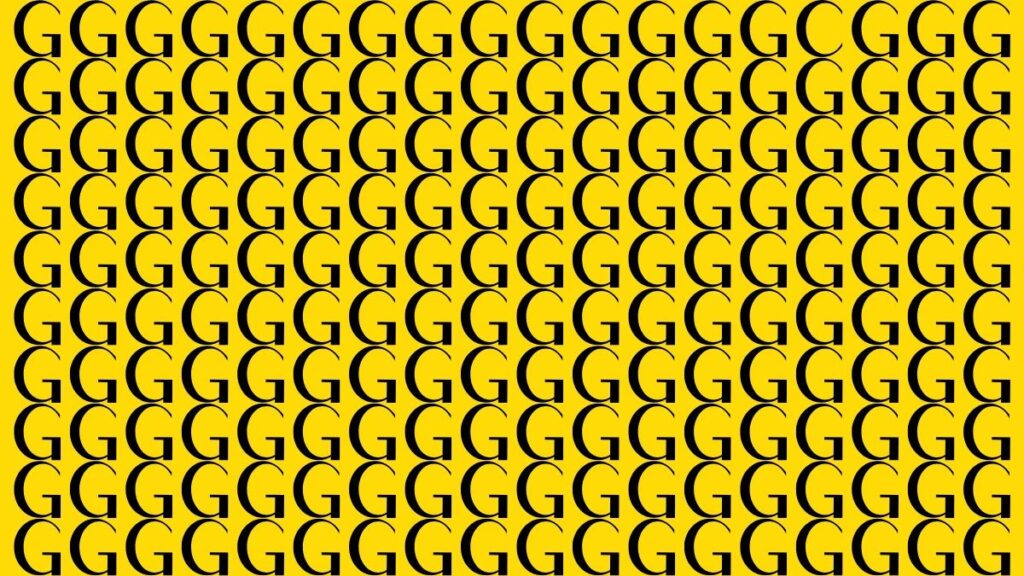 Observation Skills Test: Within 5 Seconds Spot The Letter C among G